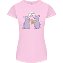 Vegan Mouse Funny Cheese Womens Petite Cut T-Shirt Light Pink