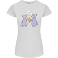 Vegan Mouse Funny Cheese Womens Petite Cut T-Shirt White