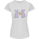 Vegan Mouse Funny Cheese Womens Petite Cut T-Shirt White