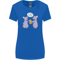 Vegan Mouse Funny Cheese Womens Wider Cut T-Shirt Royal Blue