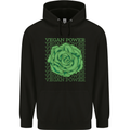 Vegan Power Childrens Kids Hoodie Black