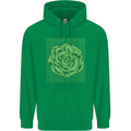 Vegan Power Childrens Kids Hoodie Irish Green