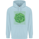 Vegan Power Childrens Kids Hoodie Light Blue