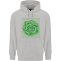 Vegan Power Childrens Kids Hoodie Sports Grey