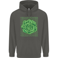 Vegan Power Childrens Kids Hoodie Storm Grey