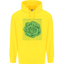 Vegan Power Childrens Kids Hoodie Yellow