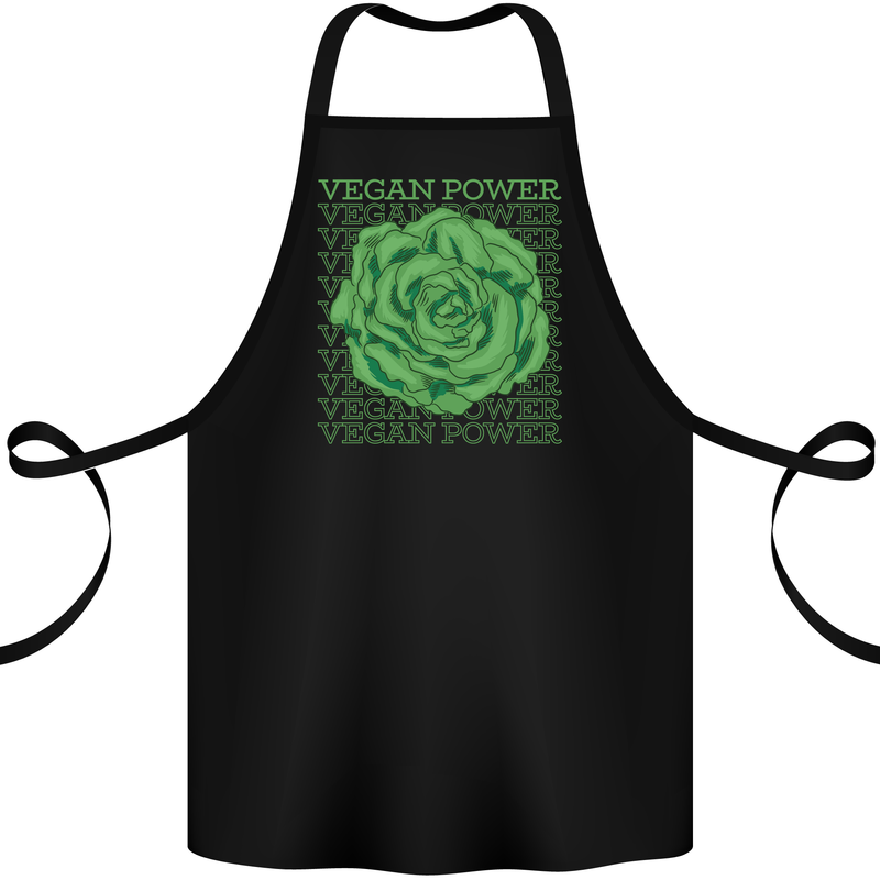Vegan Power Cotton Apron 100% Organic Black