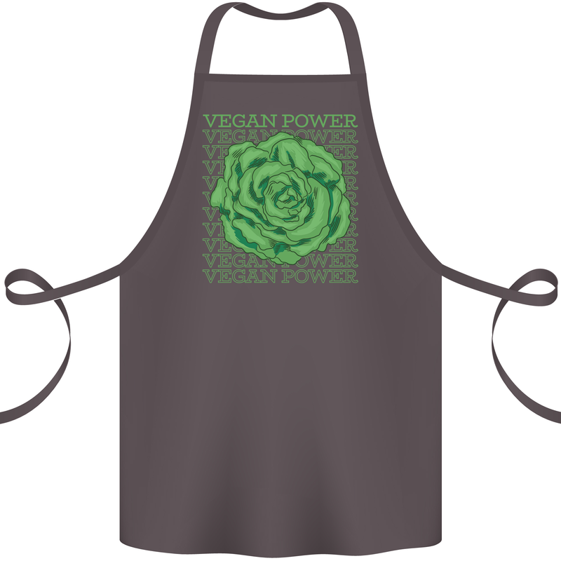 Vegan Power Cotton Apron 100% Organic Dark Grey