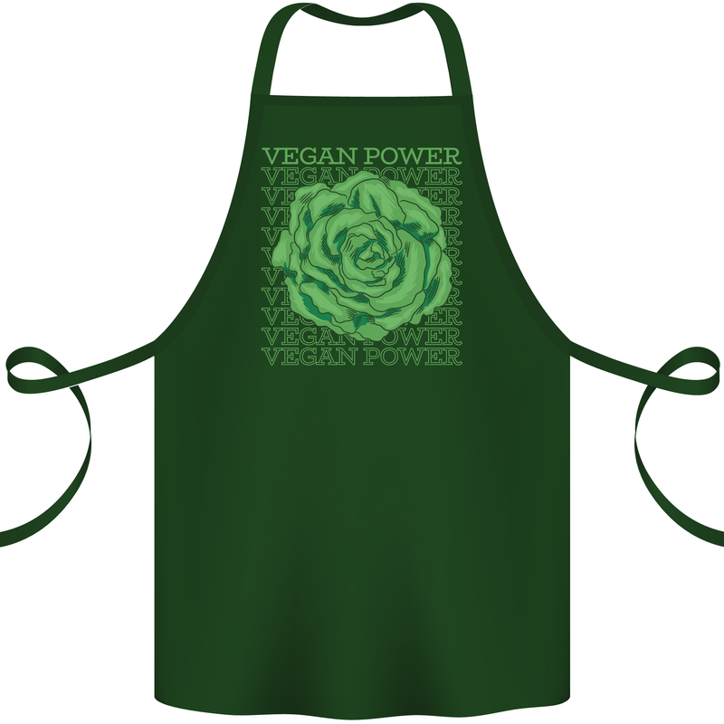 Vegan Power Cotton Apron 100% Organic Forest Green