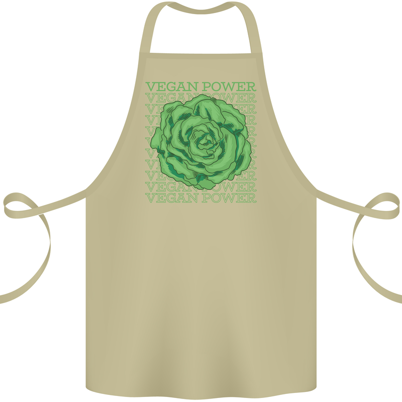 Vegan Power Cotton Apron 100% Organic Khaki