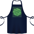 Vegan Power Cotton Apron 100% Organic Navy Blue