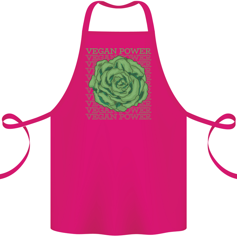 Vegan Power Cotton Apron 100% Organic Pink