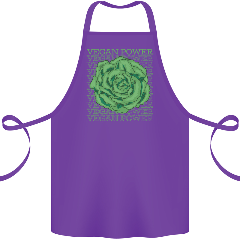 Vegan Power Cotton Apron 100% Organic Purple