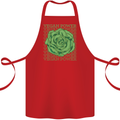 Vegan Power Cotton Apron 100% Organic Red