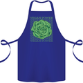 Vegan Power Cotton Apron 100% Organic Royal Blue