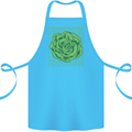 Vegan Power Cotton Apron 100% Organic Turquoise