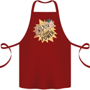 Vegan Power Funny Cotton Apron 100% Organic Maroon
