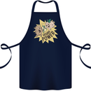 Vegan Power Funny Cotton Apron 100% Organic Navy Blue