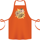 Vegan Power Funny Cotton Apron 100% Organic Orange