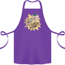Vegan Power Funny Cotton Apron 100% Organic Purple