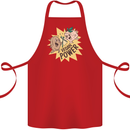 Vegan Power Funny Cotton Apron 100% Organic Red