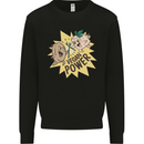 Vegan Power Funny Kids Sweatshirt Jumper Black