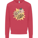 Vegan Power Funny Kids Sweatshirt Jumper Heliconia
