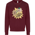 Vegan Power Funny Kids Sweatshirt Jumper Maroon