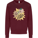Vegan Power Funny Kids Sweatshirt Jumper Maroon