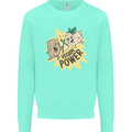 Vegan Power Funny Kids Sweatshirt Jumper Peppermint