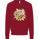 Vegan Power Funny Kids Sweatshirt Jumper Red