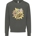 Vegan Power Funny Kids Sweatshirt Jumper Storm Grey
