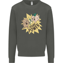 Vegan Power Funny Kids Sweatshirt Jumper Storm Grey