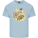 Vegan Power Funny Kids T-Shirt Childrens Light Blue