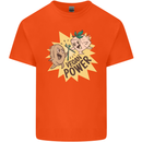 Vegan Power Funny Kids T-Shirt Childrens Orange