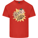 Vegan Power Funny Kids T-Shirt Childrens Red