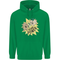Vegan Power Funny Mens 80% Cotton Hoodie Irish Green
