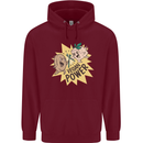 Vegan Power Funny Mens 80% Cotton Hoodie Maroon
