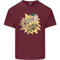 Vegan Power Funny Mens Cotton T-Shirt Tee Top Maroon