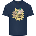 Vegan Power Funny Mens Cotton T-Shirt Tee Top Navy Blue