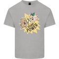 Vegan Power Funny Mens Cotton T-Shirt Tee Top Sports Grey