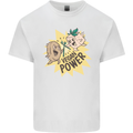 Vegan Power Funny Mens Cotton T-Shirt Tee Top White