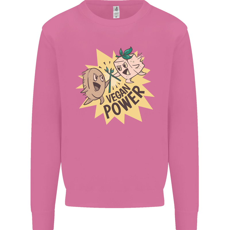 Vegan Power Funny Mens Sweatshirt Jumper Azalea