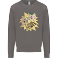 Vegan Power Funny Mens Sweatshirt Jumper Charcoal