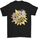 Vegan Power Funny Mens T-Shirt 100% Cotton Black