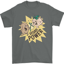 Vegan Power Funny Mens T-Shirt 100% Cotton Charcoal