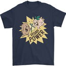 Vegan Power Funny Mens T-Shirt 100% Cotton Navy Blue