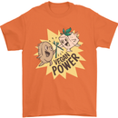 Vegan Power Funny Mens T-Shirt 100% Cotton Orange