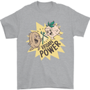 Vegan Power Funny Mens T-Shirt 100% Cotton Sports Grey