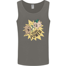 Vegan Power Funny Mens Vest Tank Top Charcoal